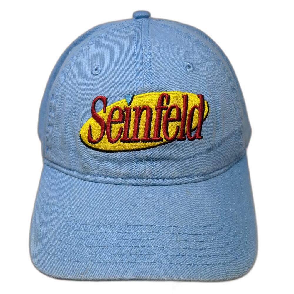Seinfeld Baseball Cap Blue One Size Adjustable Slideback Embroidered Logo Hat
